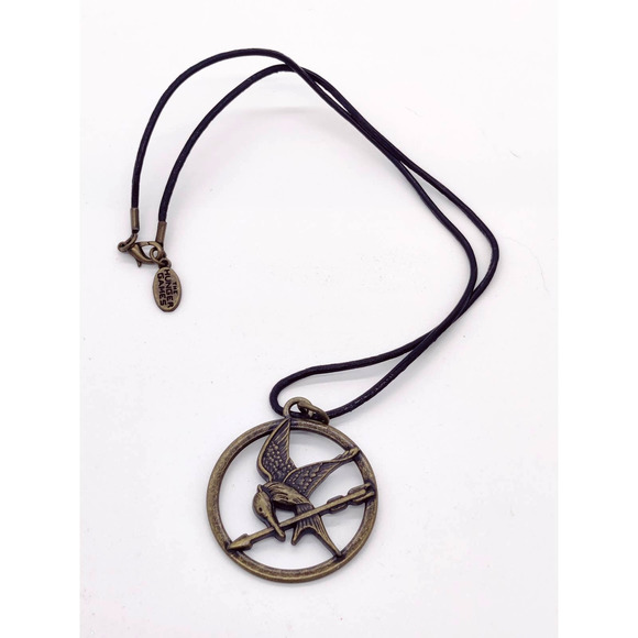 Lionsgate Lgf The Hunger Games Mockingjay Pendant Necklace On Black 9" Cord - Picture 2 of 7